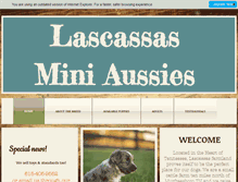 Tablet Screenshot of lascassasminiaussies.com